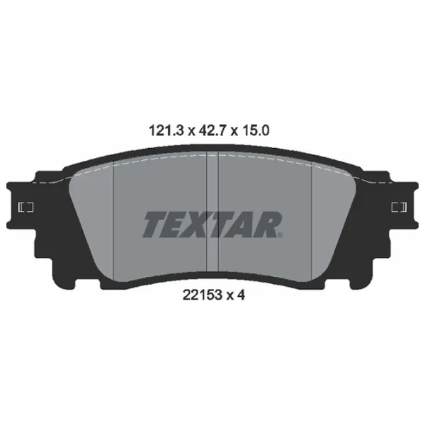 Тормозные колодки Textar 2215301 задние/ дисковые photo 2 Тормозные колодки Textar 2215301 задние/ дисковые photo 2