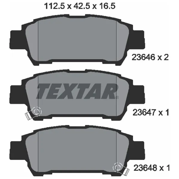 Plăcuțe de frână Textar 2364601 spate/ disk photo 2 Plăcuțe de frână Textar 2364601 spate/ disk photo 2
