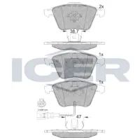 Plăcuțe de frână Icer 181653 față/ disk photo 2