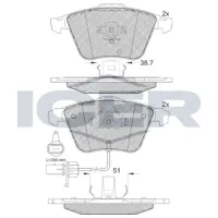 Plăcuțe de frână Icer 181654 față/ disk photo 2