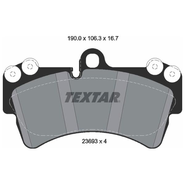 Тормозные колодки Textar 2369302 передние/ дисковые photo 2 Тормозные колодки Textar 2369302 передние/ дисковые photo 2