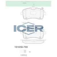 Plăcuțe de frână Icer 181656-700 față/ disk photo 2