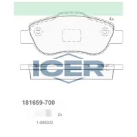 Plăcuțe de frână Icer 181659-700 față/ disk photo 2