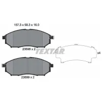 Plăcuțe de frână Textar 2369801 față/ disk photo 2