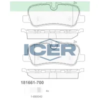 Plăcuțe de frână Icer 181661-700 spate/ disk photo 2