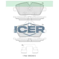 Plăcuțe de frână Icer 181662-200 față/ disk photo 2