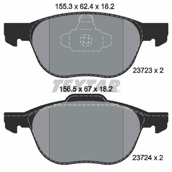 Тормозные колодки Textar 2372301 передние/ дисковые photo 2 Тормозные колодки Textar 2372301 передние/ дисковые photo 2
