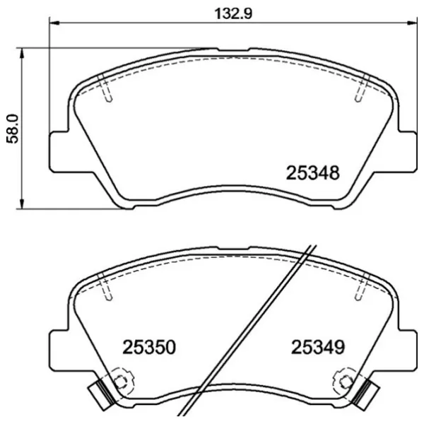 Тормозные колодки Brembo P 30 122 передние/ дисковые photo 2 Тормозные колодки Brembo P 30 122 передние/ дисковые photo 2