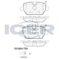 Plăcuțe de frână Icer 181664-700 spate/ disk photo 2