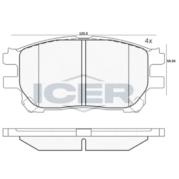 Тормозные колодки Icer 181671 передние/ дисковые photo 2 Тормозные колодки Icer 181671 передние/ дисковые photo 2