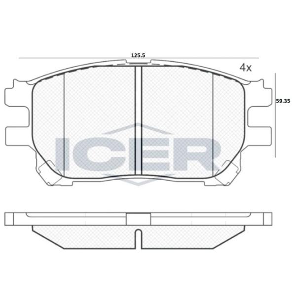 Тормозные колодки Icer 181671 передние/ дисковые photo 2 Тормозные колодки Icer 181671 передние/ дисковые photo 2