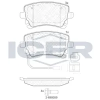 Plăcuțe de frână Icer 181674-203 spate/ disk photo 2