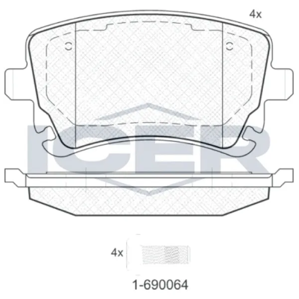Plăcuțe de frână Icer 181674-204 spate/ disk photo 2