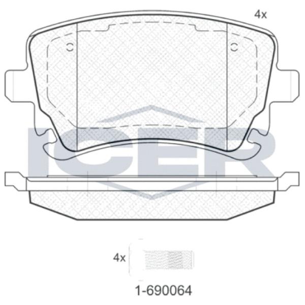 Plăcuțe de frână Icer 181674-204 spate/ disk photo 2