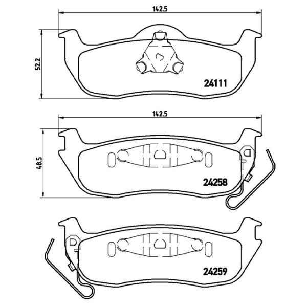 Тормозные колодки Brembo P 37 011 задние/ дисковые photo 2 Тормозные колодки Brembo P 37 011 задние/ дисковые photo 2