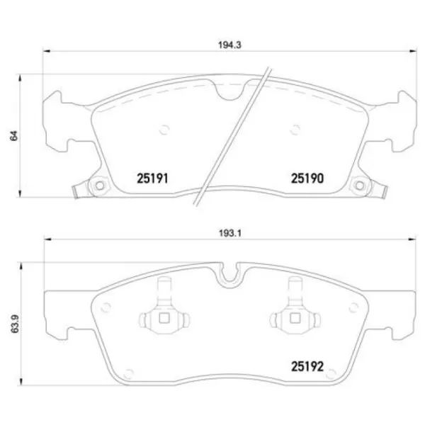 Plăcuțe de frână Brembo P 37 017 față/ disk photo 2
