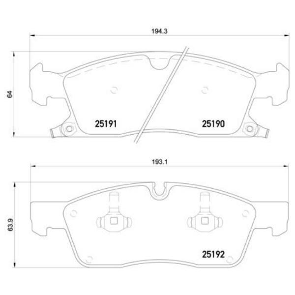 Plăcuțe de frână Brembo P 37 017 față/ disk photo 2