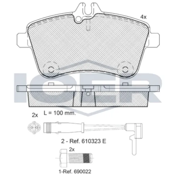 Тормозные колодки Icer 181677-700 передние/ дисковые photo 2