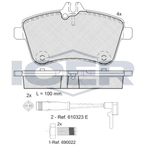 Тормозные колодки Icer 181677-700 передние/ дисковые photo 2