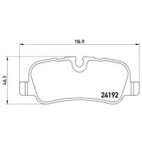 Plăcuțe de frână Brembo P 44 013 spate/ disk photo 2