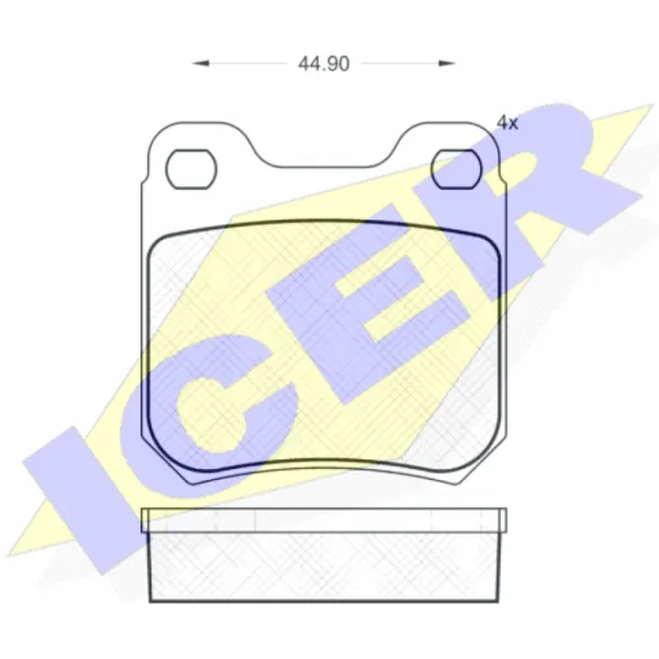 Plăcuțe de frână Icer 180692 spate/ disk photo 2 Plăcuțe de frână Icer 180692 spate/ disk photo 2