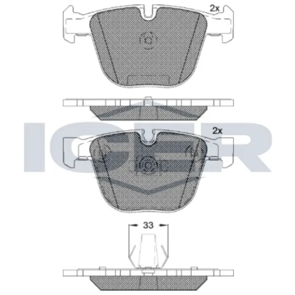 Тормозные колодки Icer 181687 задние/ дисковые photo 2