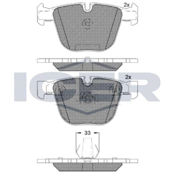 Тормозные колодки Icer 181687 задние/ дисковые photo 2