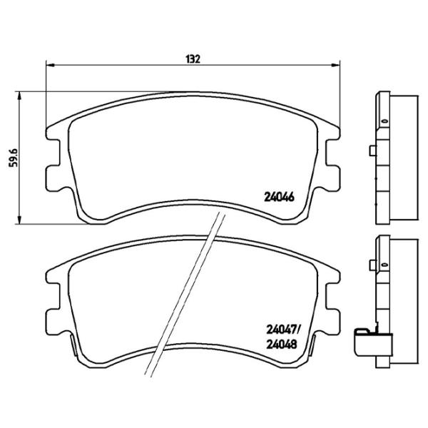 Тормозные колодки Brembo P 49 032 передние/ дисковые photo 2 Тормозные колодки Brembo P 49 032 передние/ дисковые photo 2