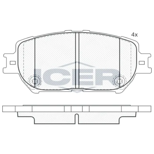 Тормозные колодки Icer 181689 передние/ дисковые photo 3 Тормозные колодки Icer 181689 передние/ дисковые photo 3