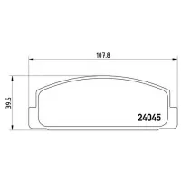 Plăcuțe de frână Brembo P 49 036 spate/ disk photo 2