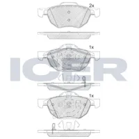 Plăcuțe de frână Icer 181695 față/ disk photo 2