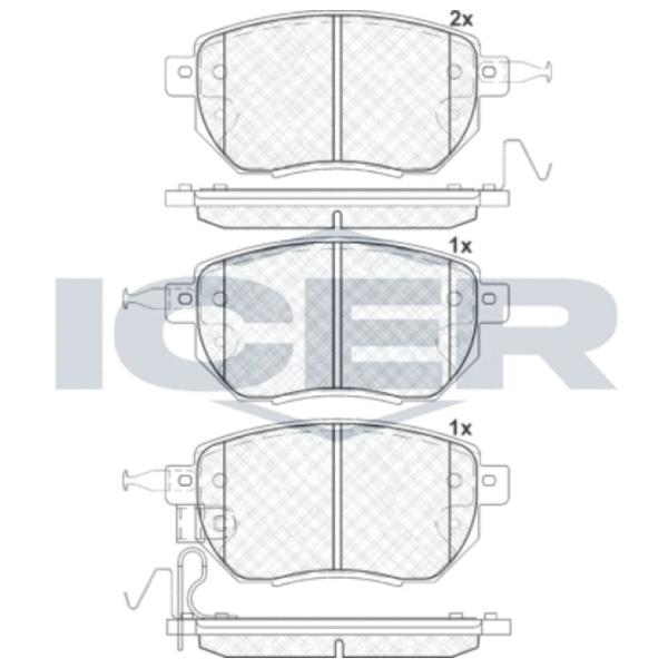 Plăcuțe de frână Icer 181696 față/ disk photo 2