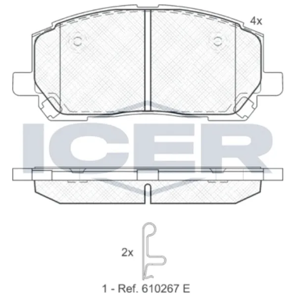 Тормозные колодки Icer 181705 передние/ дисковые photo 2 Тормозные колодки Icer 181705 передние/ дисковые photo 2