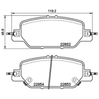 Plăcuțe de frână Brembo P 28 097 spate/ disk photo 2