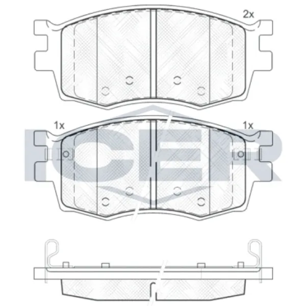Plăcuțe de frână Icer 181711 față/ disk photo 2 Plăcuțe de frână Icer 181711 față/ disk photo 2