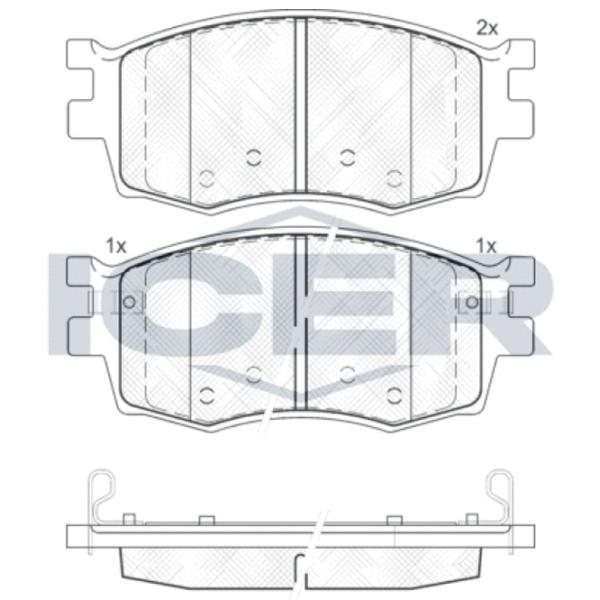 Plăcuțe de frână Icer 181711 față/ disk photo 2 Plăcuțe de frână Icer 181711 față/ disk photo 2