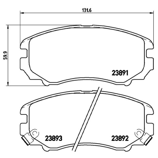 Тормозные колодки Brembo P 30 018 передние/ дисковые photo 2