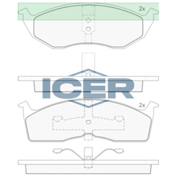Тормозные колодки Icer 181113 передние/ дисковые photo 2 Тормозные колодки Icer 181113 передние/ дисковые photo 2