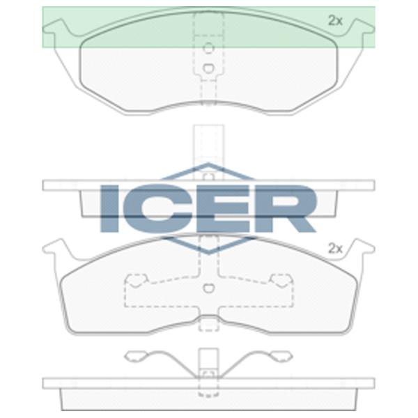 Тормозные колодки Icer 181113 передние/ дисковые photo 2 Тормозные колодки Icer 181113 передние/ дисковые photo 2