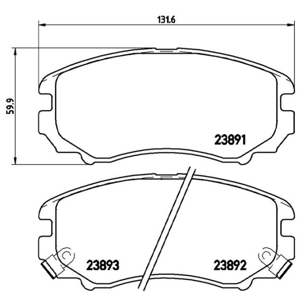 Тормозные колодки Brembo P 30 026 передние/ дисковые photo 2