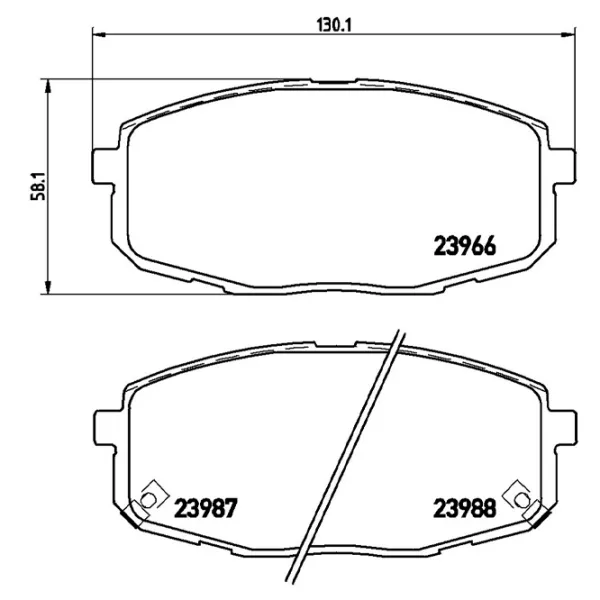 Тормозные колодки Brembo P 30 034 передние/ дисковые photo 2 Тормозные колодки Brembo P 30 034 передние/ дисковые photo 2