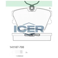 Plăcuțe de frână Icer 141167-700 spate/ disk photo 2