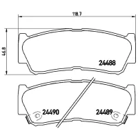 Plăcuțe de frână Brembo P 30 037 spate/ disk photo 2