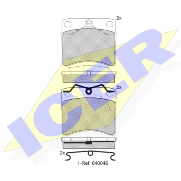 Plăcuțe de frână Icer 141168 față/ disk photo 2 Plăcuțe de frână Icer 141168 față/ disk photo 2