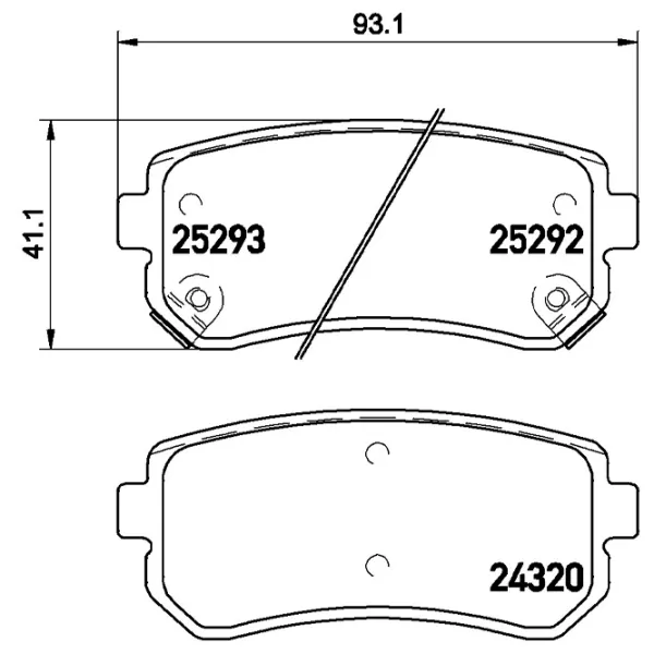 Тормозные колодки Brembo P 30 051 задние/ дисковые photo 2 Тормозные колодки Brembo P 30 051 задние/ дисковые photo 2