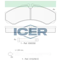 Plăcuțe de frână Icer 141208-200 față/ disk photo 2