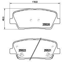 Plăcuțe de frână Brembo P 30 063 spate/ disk photo 2