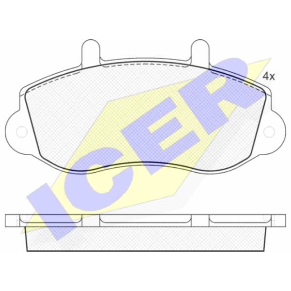 Тормозные колодки Icer 141219 передние/ дисковые photo 2