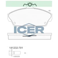 Plăcuțe de frână Icer 141232-701 față/ disk photo 2