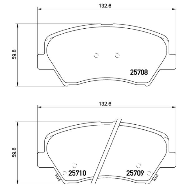 Тормозные колодки Brembo P 30 073 передние/ дисковые photo 2 Тормозные колодки Brembo P 30 073 передние/ дисковые photo 2